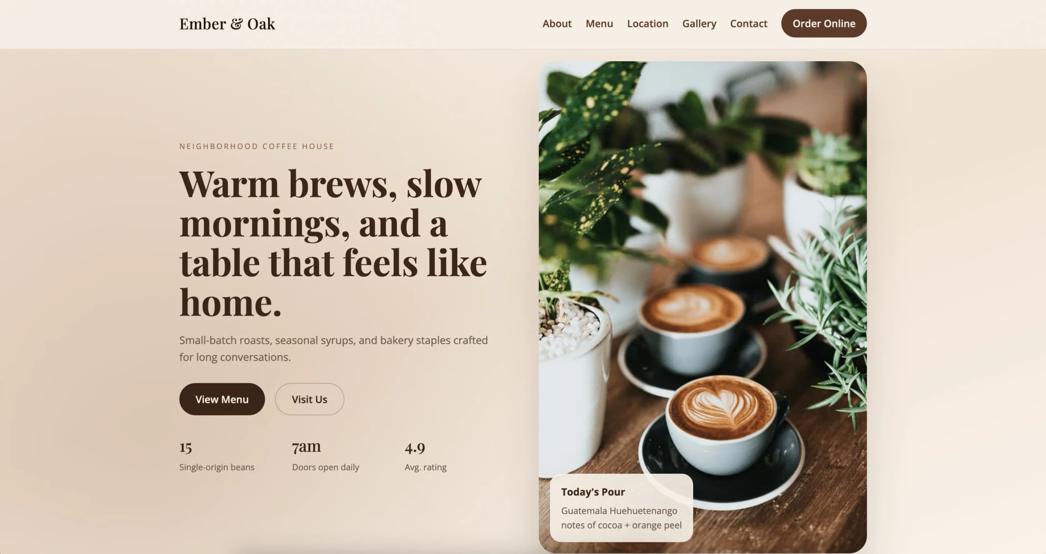 EmberOak Coffee